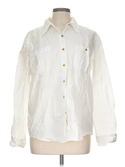 Pre-owned Orvis Long Sleeve Button Down Shirt In Ivory