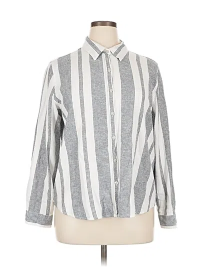 Pre-owned Orvis Long Sleeve Button Down Shirt In Silver