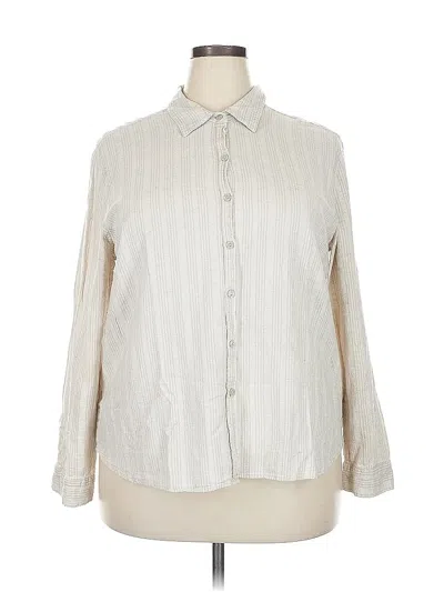 Pre-owned Orvis Long Sleeve Button Down Shirt In White
