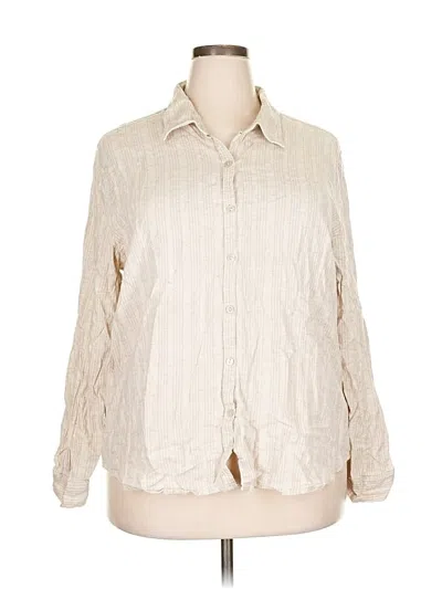 Pre-owned Orvis Long Sleeve Button Down Shirt In White