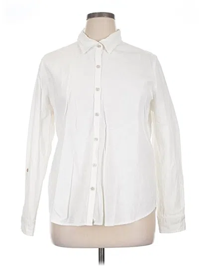 Pre-owned Orvis Long Sleeve Button Down Shirt In White