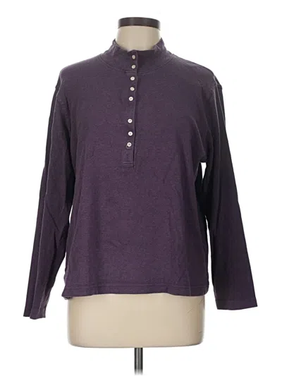 Pre-owned Orvis Long Sleeve Henley Shirt In Purple
