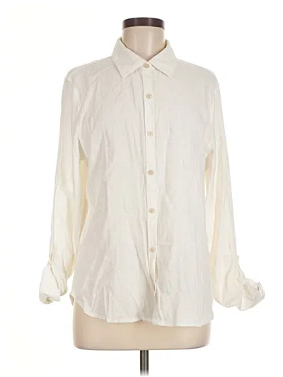 Pre-owned Orvis Long Sleeve Polo Shirt In Ivory