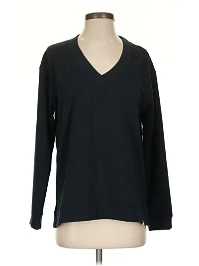 Pre-owned Orvis Long Sleeve Top Black V-neck Tops