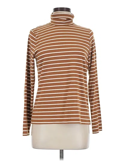 Pre-owned Orvis Long Sleeve Top Brown Turtleneck Tops