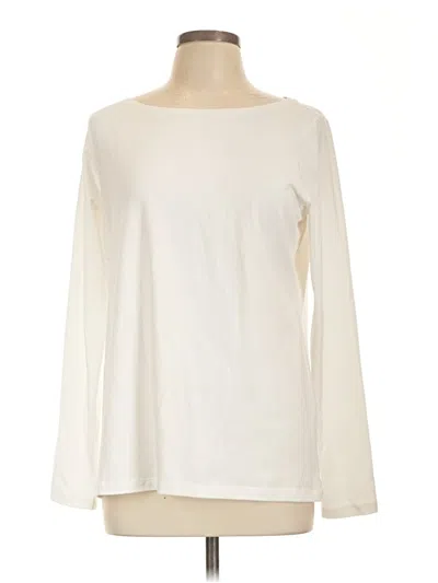 Pre-owned Orvis Long Sleeve Top White Boatneck Tops