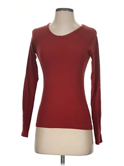 Pre-owned Orvis Long Sleeve T-shirt In Burgundy