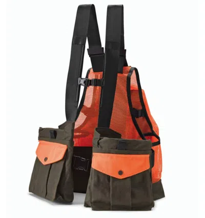 Orvis Men's  Waxed Cotton Strap Vest In Orange