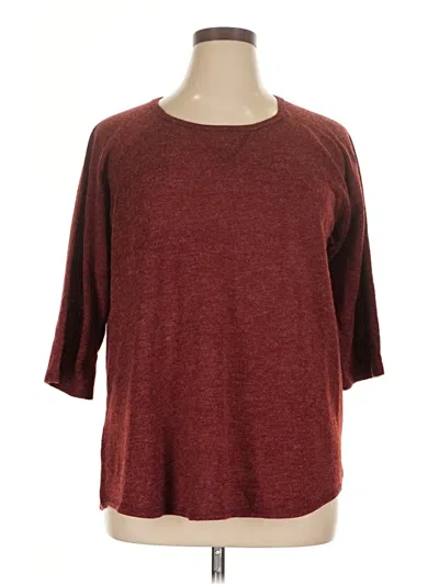 Pre-owned Orvis Pullover Sweater In Burgundy