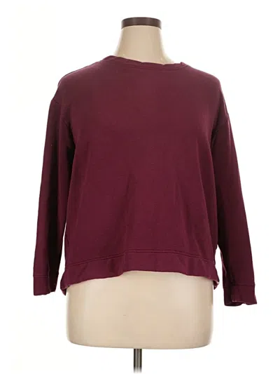 Pre-owned Orvis Pullover Sweater In Burgundy