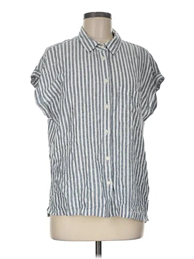 Pre-owned Orvis Short Sleeve Button Down Shirt In Blue