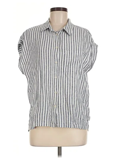 Pre-owned Orvis Short Sleeve Button Down Shirt In Gray
