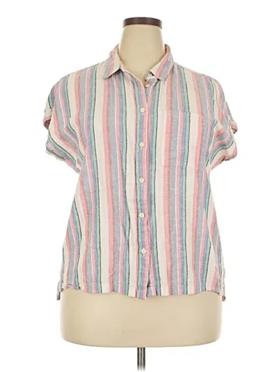 Pre-owned Orvis Short Sleeve Button Down Shirt In Pink