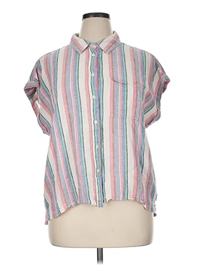 Pre-owned Orvis Short Sleeve Button Down Shirt In Pink