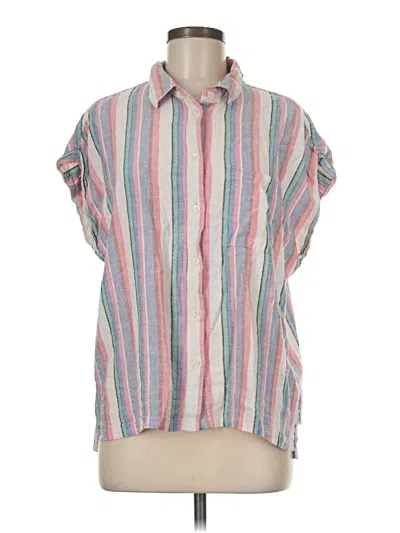 Pre-owned Orvis Short Sleeve Button Down Shirt In Pink