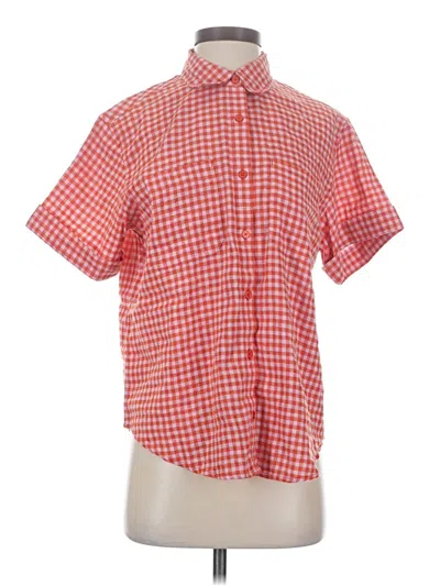 Pre-owned Orvis Short Sleeve Button Down Shirt In Red