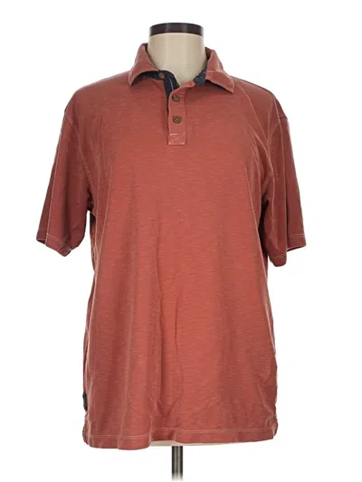 Pre-owned Orvis Short Sleeve Polo Shirt In Brown