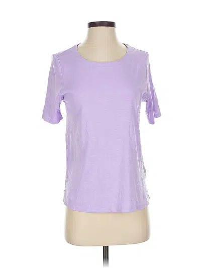 Pre-owned Orvis Short Sleeve Top Purple Keyhole Neckline Tops