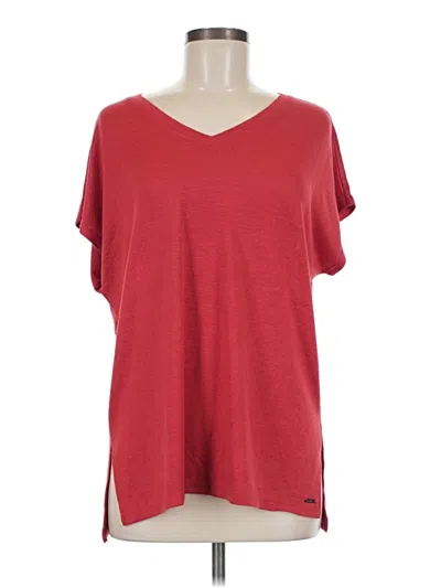 Pre-owned Orvis Short Sleeve Top Red V-neck Tops