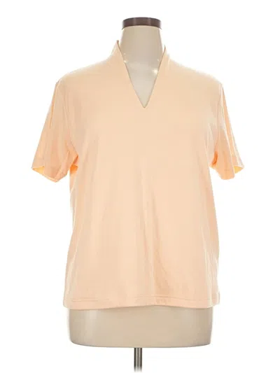 Pre-owned Orvis Short Sleeve Turtleneck In Orange