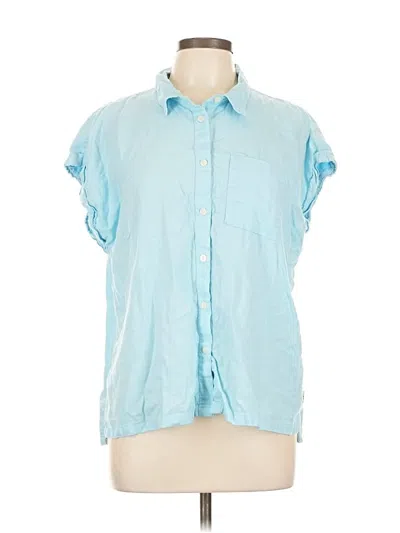 Pre-owned Orvis Sleeveless Button Down Shirt In Blue