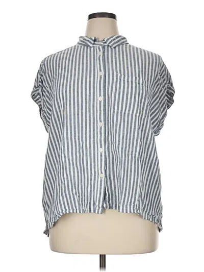 Pre-owned Orvis Sleeveless Button Down Shirt In Blue