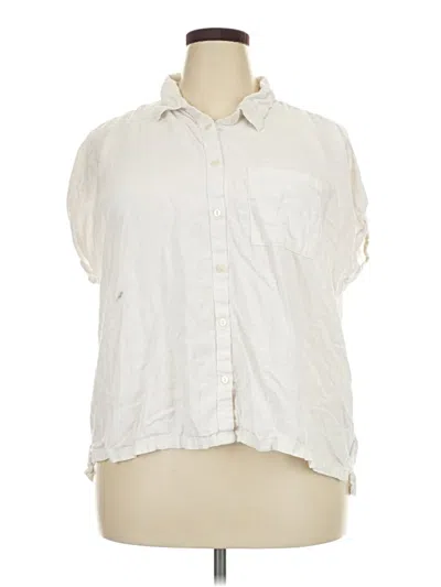 Pre-owned Orvis Sleeveless Button Down Shirt In Ivory
