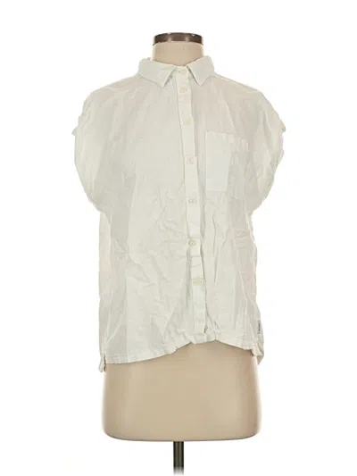 Pre-owned Orvis Sleeveless Button Down Shirt In White