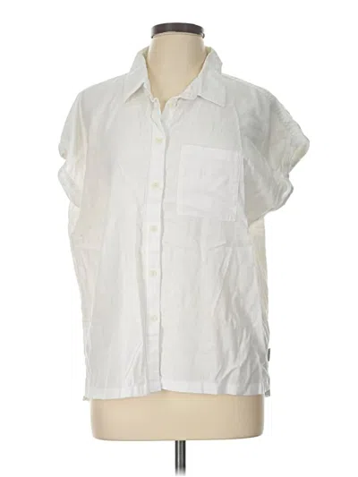 Pre-owned Orvis Sleeveless Button Down Shirt In White