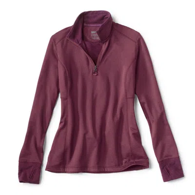 Orvis Women's Horseshoe Hills Quarter Zip Pullover - Port In Burgundy