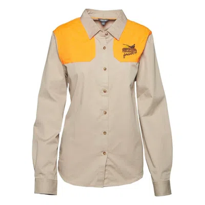 Orvis Women's  Pheasants Forever Midweight Shooting Long Sleeve Button Up Shirt In Neutral