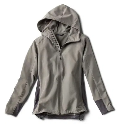 Orvis Women's Pro Lt Softshell Hoodie Jacket - Granite In Black