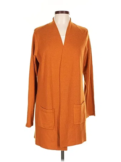 Pre-owned Orvis Wool Cardigan Sweater In Orange