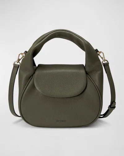 Oryany Anaan Leather Tote Crossbody Bag In Olive