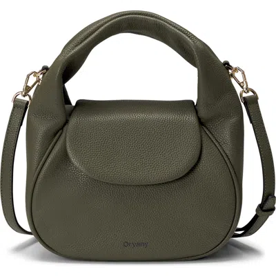 Oryany Anaan Leather Tote Crossbody Bag In Olive