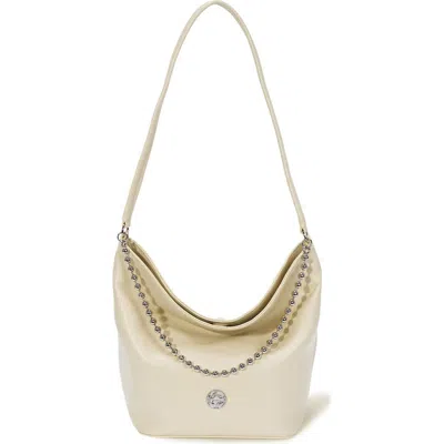 Oryany Ball Chain Bucket Shoulder Bag In Lemon Cream