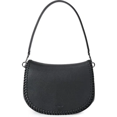 Oryany Bentley Leather Saddle Bag In Black