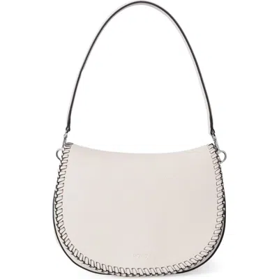 Oryany Bentley Leather Saddle Bag In White