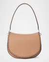 Oryany Bentley Medium Leather Saddle Shoulder Bag In Sand Brown