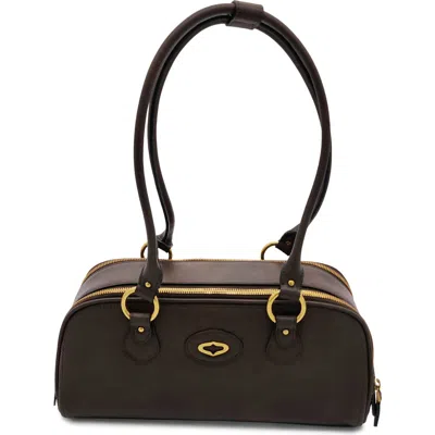 Oryany Bestie Leather Shoulder Bag In Brown