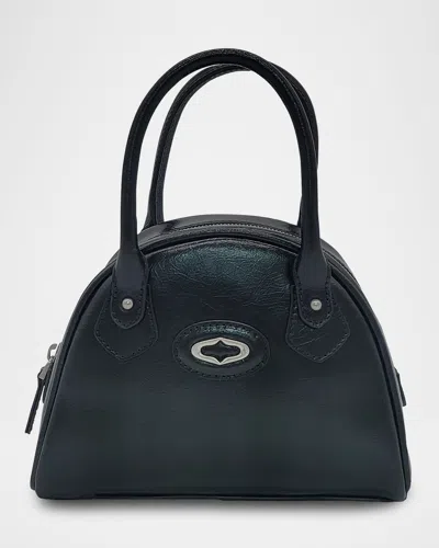Oryany Bestie Small Leather Top-handle Bag In Black
