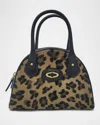 Oryany Bestie Small Leopard Faux Hair Top-handle Bag