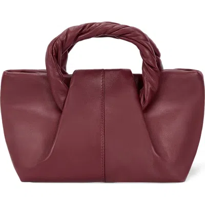 Oryany Cozy Small Leather Tote Bag In Maroon