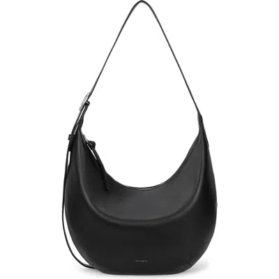 Oryany Crescent Leather Shoulder Bag In Black