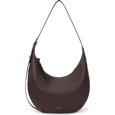 Oryany Crescent Leather Shoulder Bag In Sepia