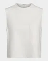 Oryany Cropped Leather Muscle Tank