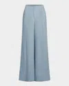 Oryany Demie Wide-leg Hemp Trousers In Blue