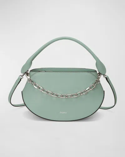 Oryany Flor Mini Leather Top-handle Bag In Dusty Mint