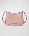 Oryany Focus Mini Croc-embossed Leather Crossbody Bag In Vintage Pink
