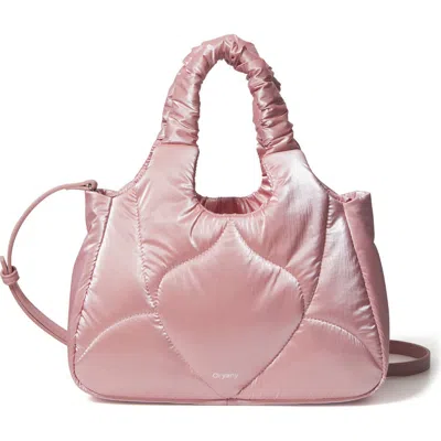 Oryany Half Moroccan Quilted Convertible Top Handle Bag In Pink/purple